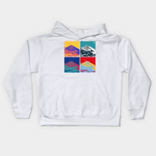 Mt Fuji Pop Art Kids Hoodie